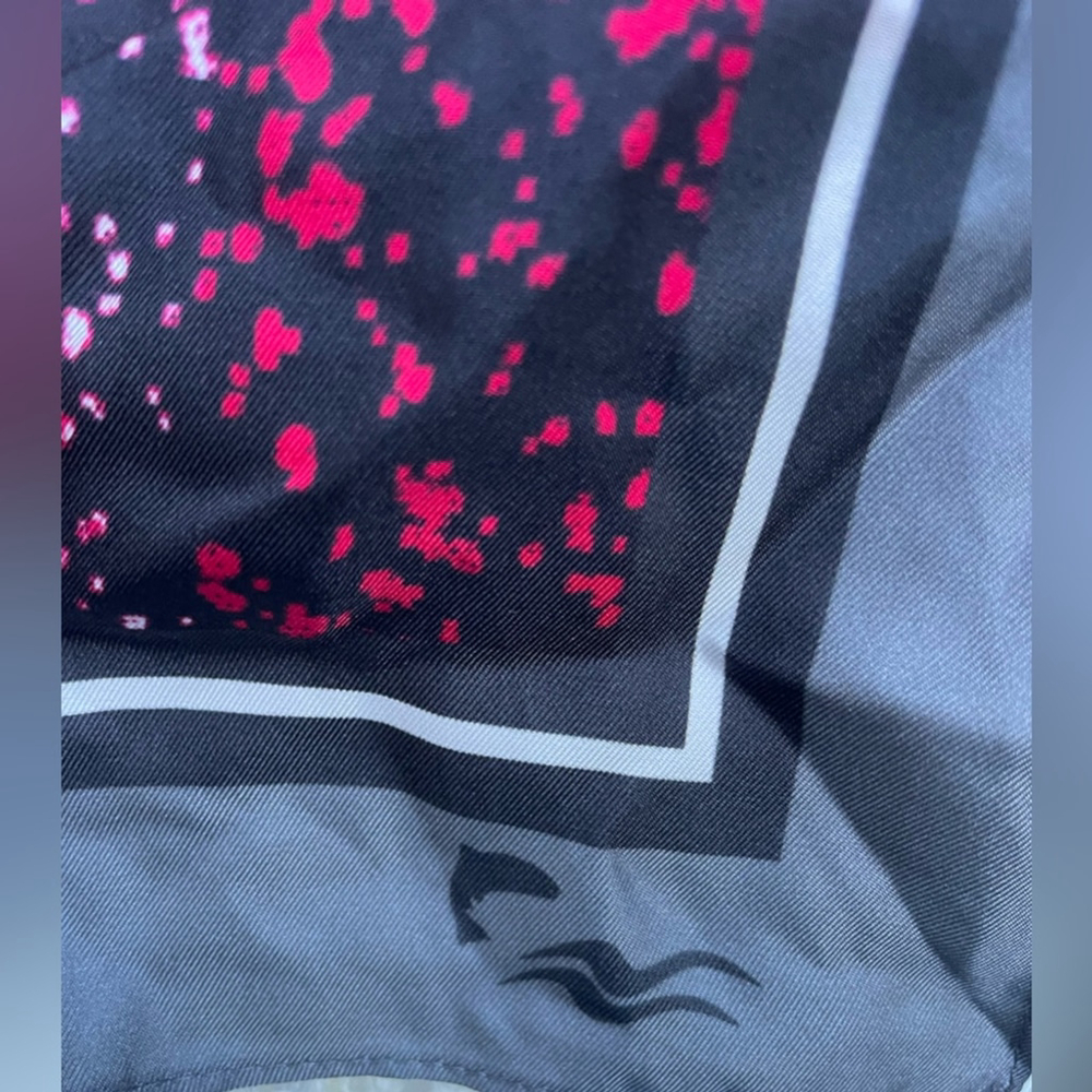 Abstract Red and Black Scarf - Picture 6 of 6